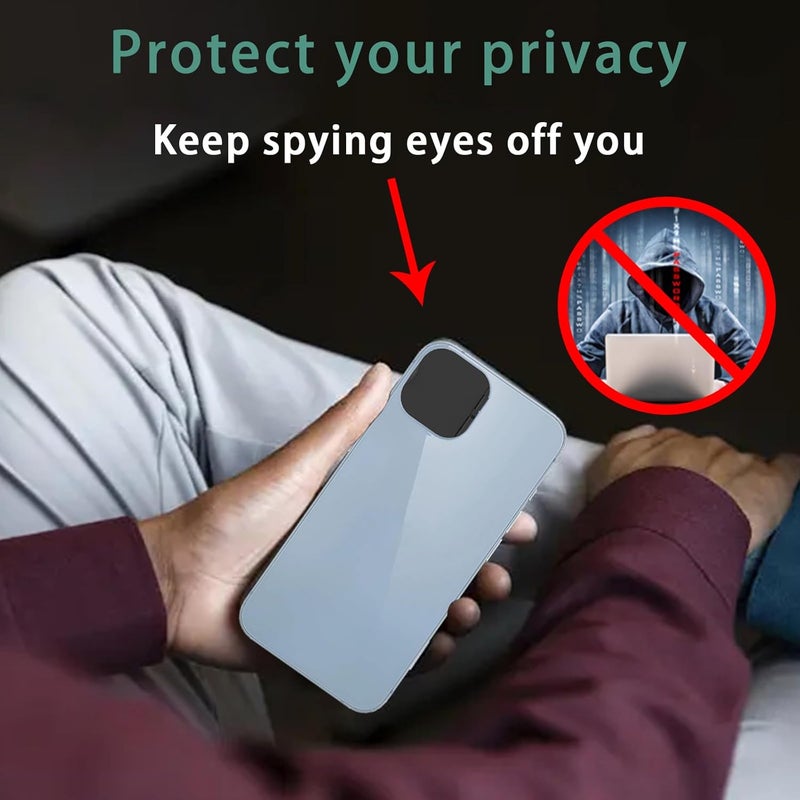 EYSOFT Phone Camera Lens Cover Compatible for iPhone 14/iPhone 14 Plus,Camera Lens Protector to Protect Privacy and Security,Strong Adhesive Black - Image 3